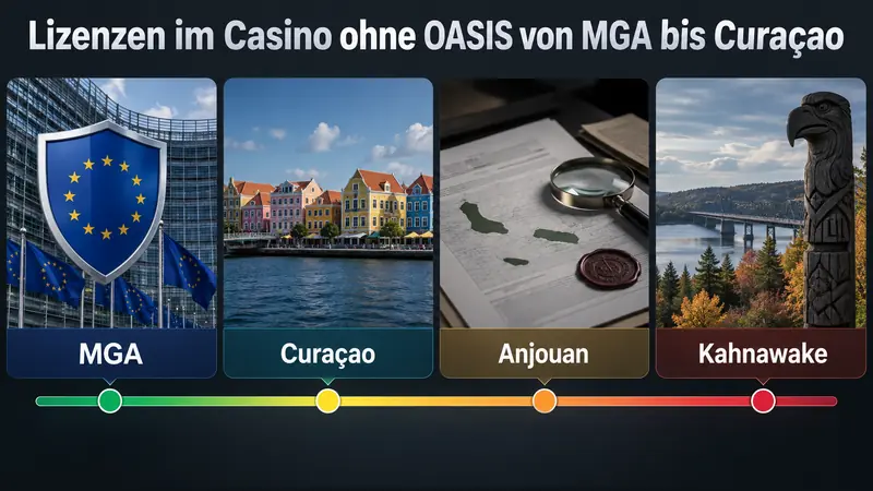 Lizenzen im Casino ohne OASIS von MGA bis Curaçao